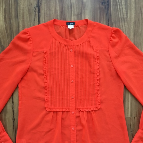 Orange Victorian Blouse JCrew - Picture 6 of 8